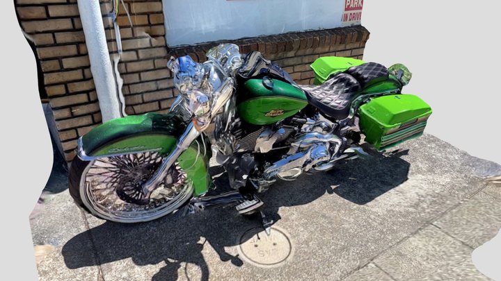 Green motorbike 3D Model