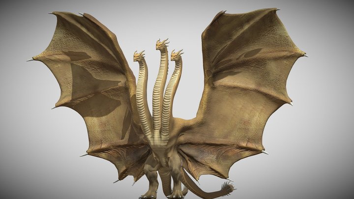 Lukiethewesley13's King Ghidorah 2019 3D Model