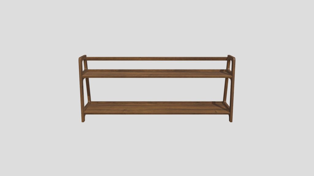 Long Wooden Shelving Unit