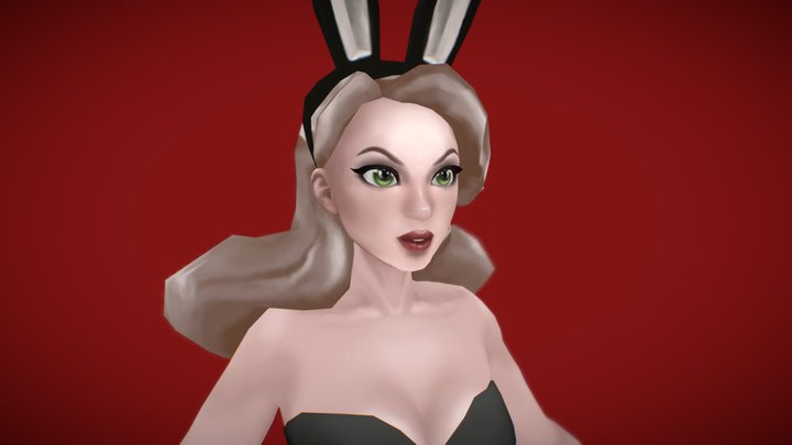 Cartoon low poly hand-painted character 3D Model
