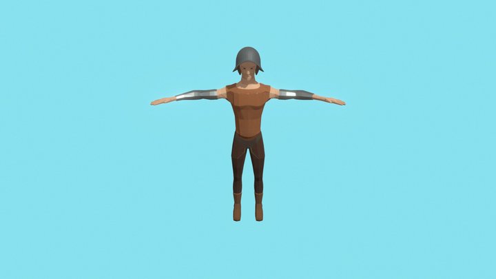 Low-poly Brigand #01 3D Model