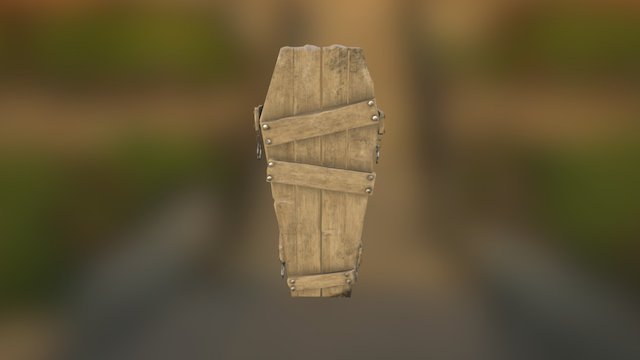 Coffin with Textures 3D Model