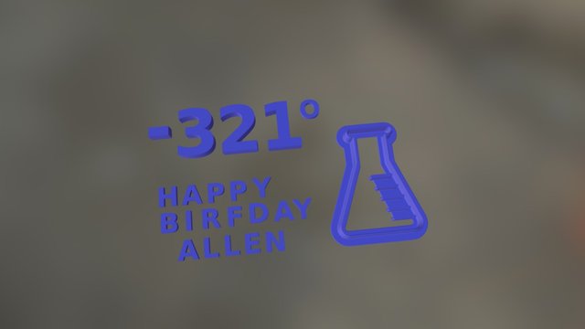 321bday 3D Model