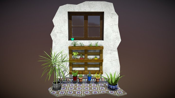 Pallet Planter 3D Model
