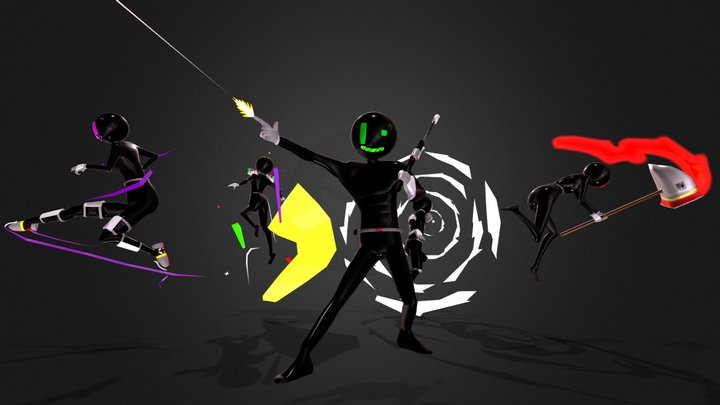 Dotellganger Troupe 3D Model