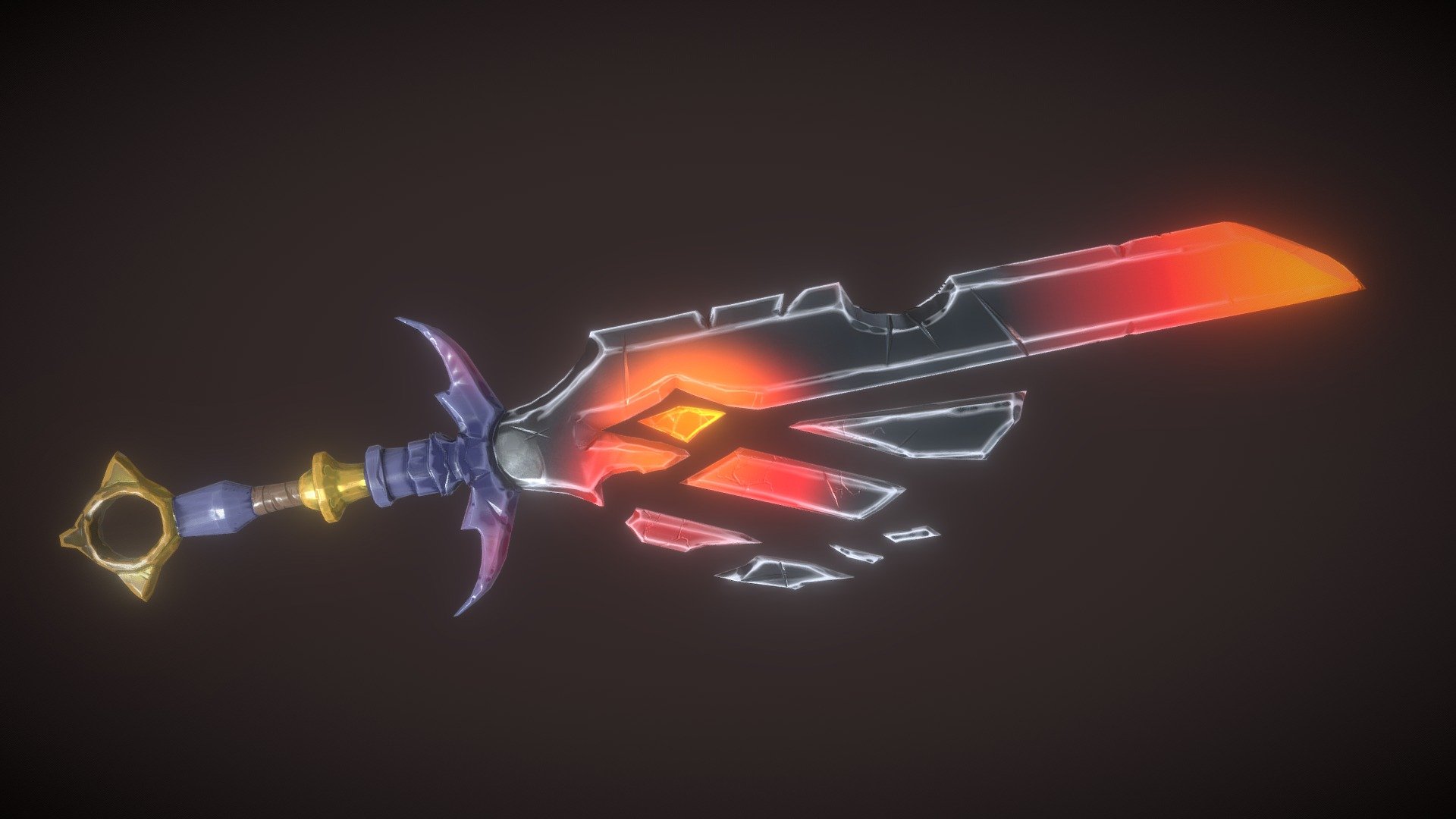 3D Stylized Sword   3D Model By Elise_Lo [271fa37]   Sketchfab