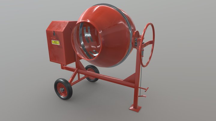 Cement Mixer Clean 3D Model