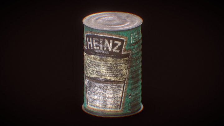 Heinz Beans Dirty Bean can 3D Model