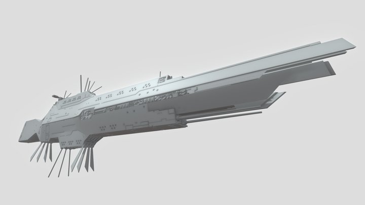 自由惑星同盟 第十艦隊旗艦 盤古 3D Model