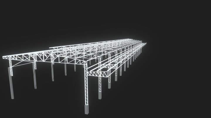 GALPÃO 09 - LOGÍSTICO - CAMPOS RJ 1560M² 3D Model