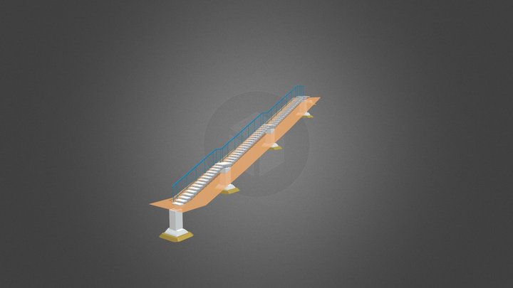 Лестничный сход 3D Model
