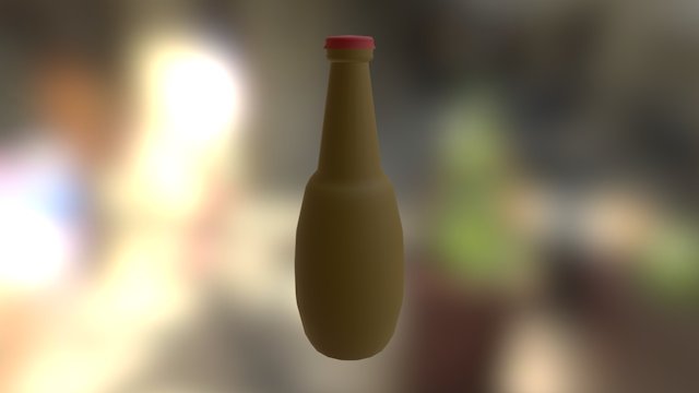 Beer Bottle Fat Geo01 3D Model
