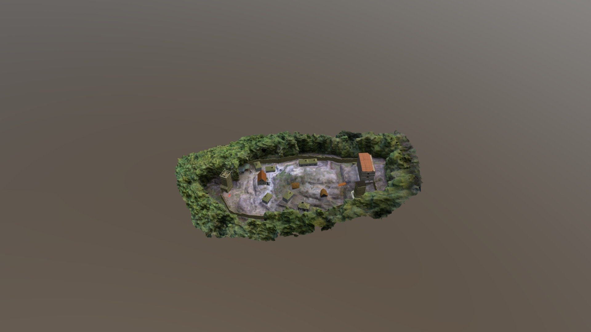 Ricostruzione 3d del castello di Miranduolo