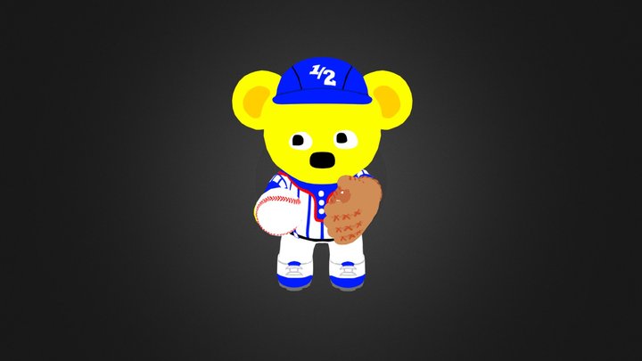 投手等待 3D Model