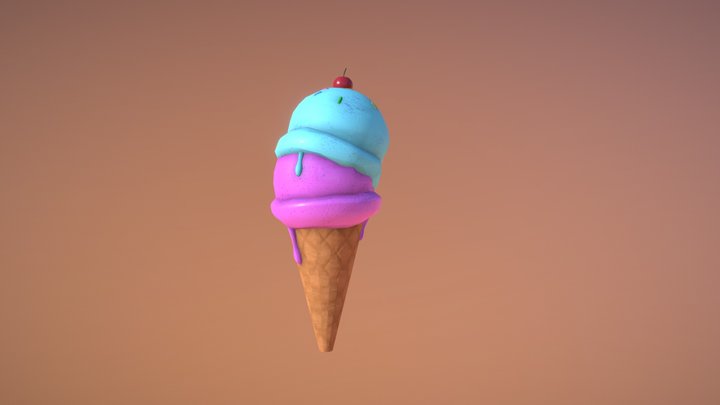 Ice Cream Cone 3D Model