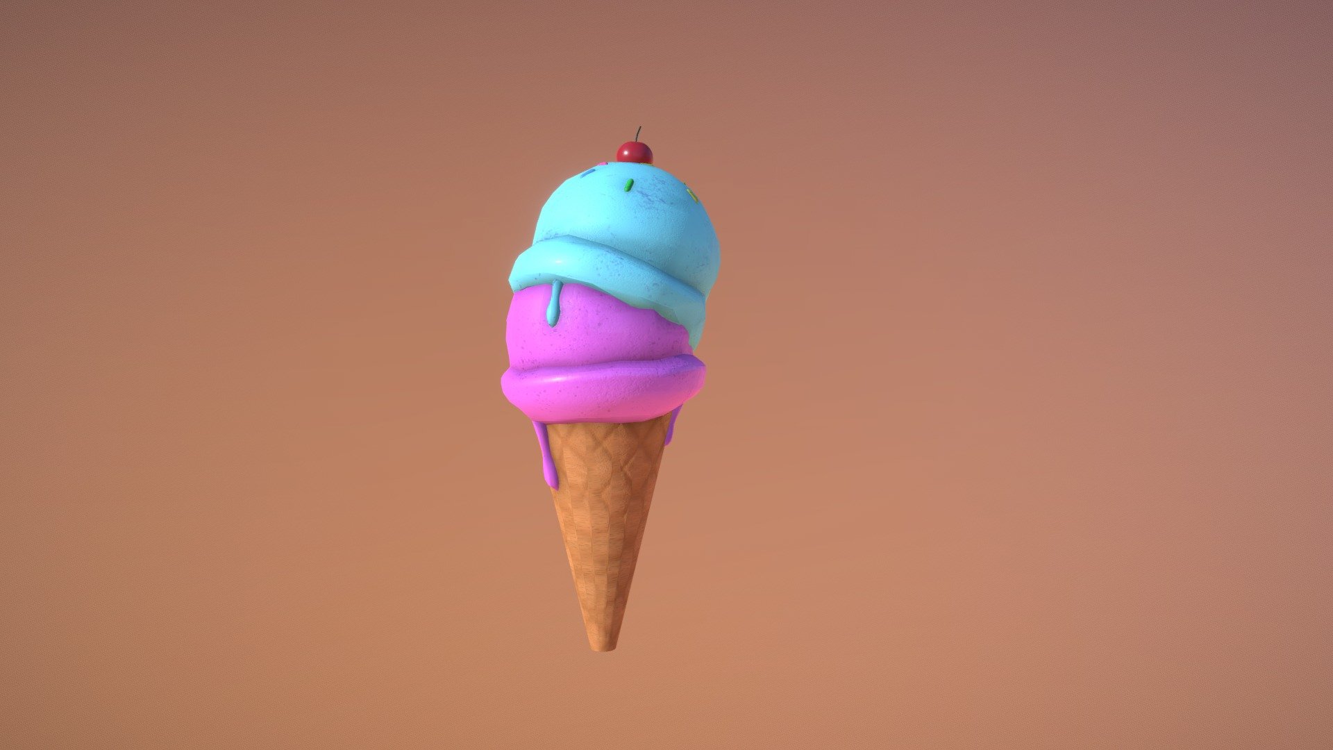 Ice Cream Cone - 3D model by KelseyH.