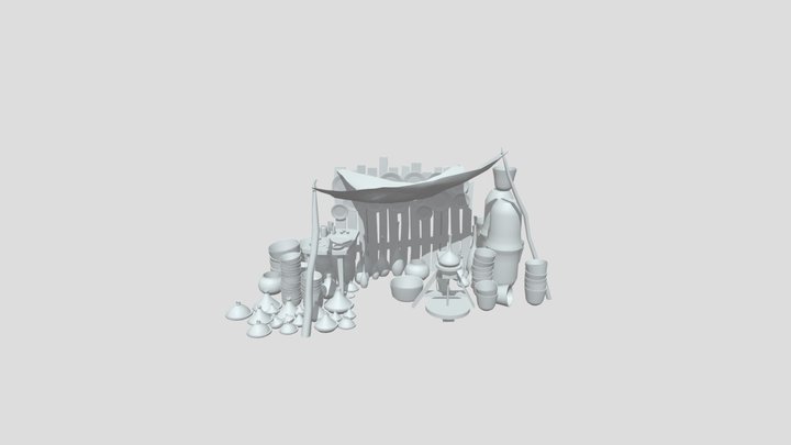 DAE Bazaar - Creamics stand 3D Model