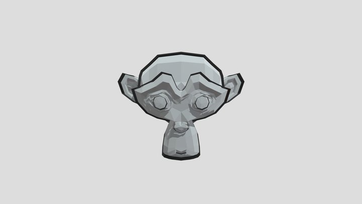 Cartoon Rendering Monkey.blend 3D Model
