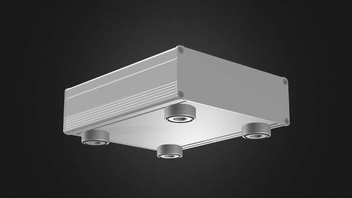 ALUMINIUM ENCLOSURE with ALUMINIUM FEETS 3D Model