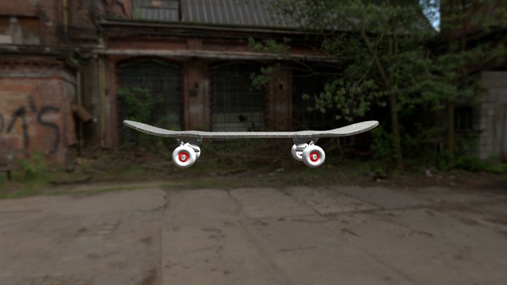 skateboard , diseño damnpop 3D Model