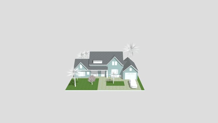 The Coastal House 3D Model