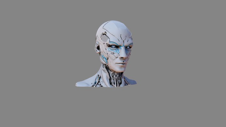 Futuristic Robot Model 3D Model