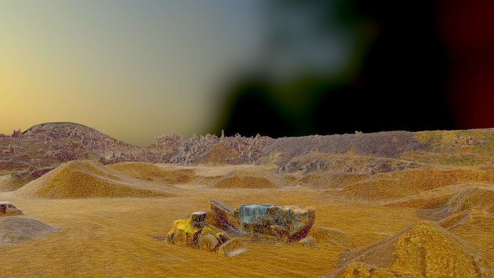 Calcul de cubature - Levé de carrière 3D Model