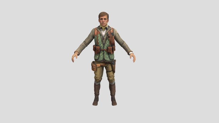 Probst Wyatt III - Wolf. II The New Colossus 3D Model