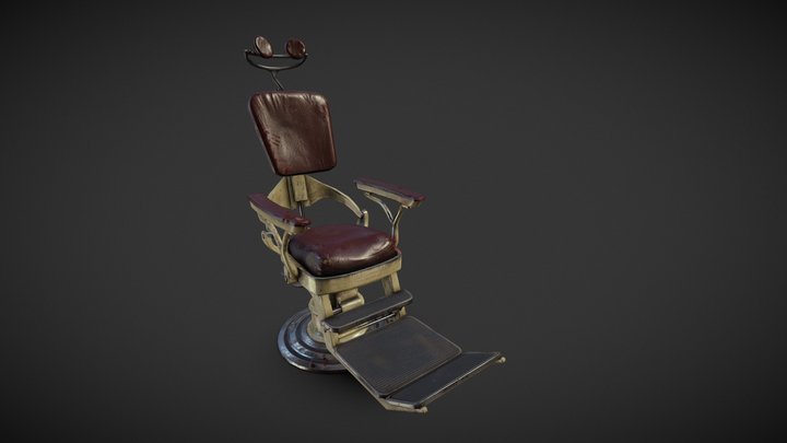 Old dental chair 3D Model