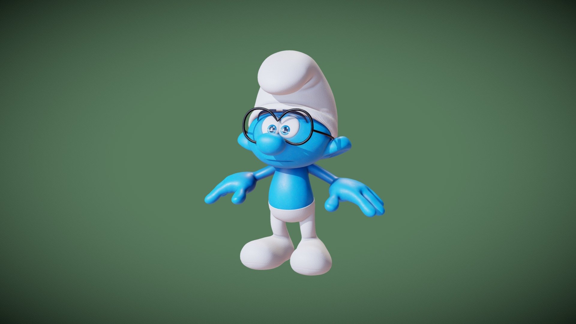 Brainy Smurf - 3D model by lomepawol (@lomepawol) [272d5e8]
