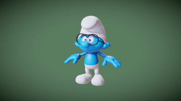 Brainy Smurf 3D Model
