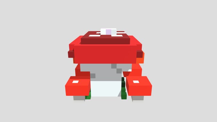 Mushroom Throne - Voxel 32x32 (Animated) – Modèle 3D gratuit STL