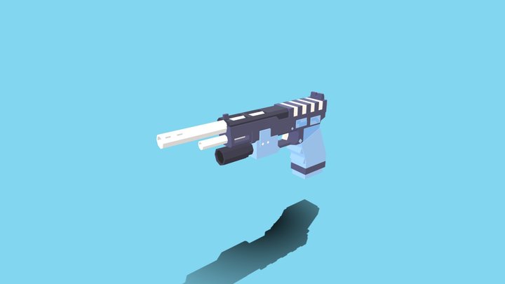 MTE 224 pistol - RABBIT-Type 224 Pistol 3D Model