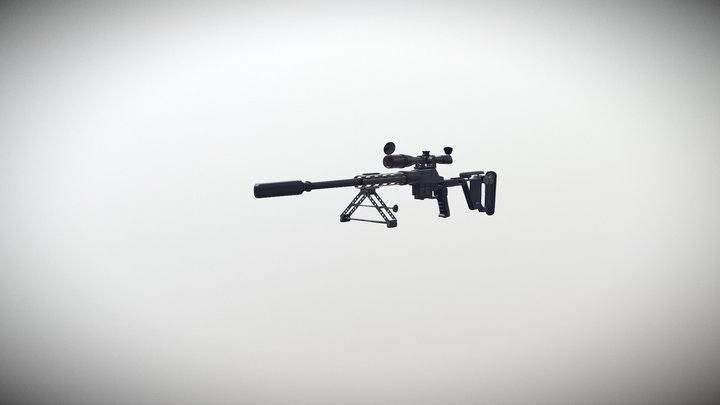 Sniper Rifle 3D Model
