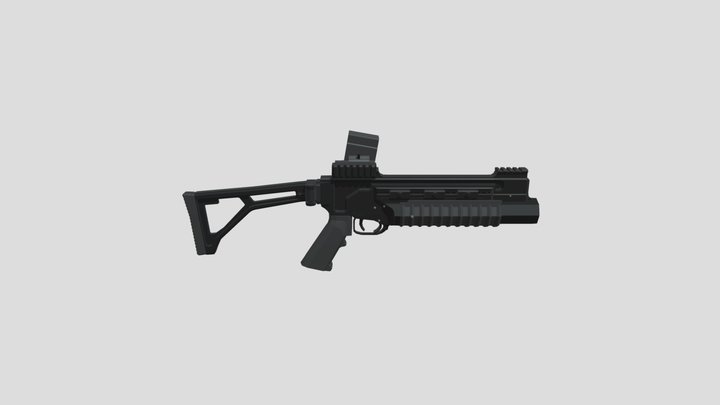 Low Poly PetrikWorks - Grenade Launcher 203 (S) 3D Model