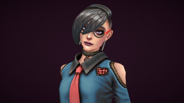 Handpaint - Girl 03 3D Model