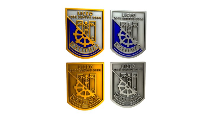 Pin Liceo Jose Santos Ossa Vallenar 3D Model