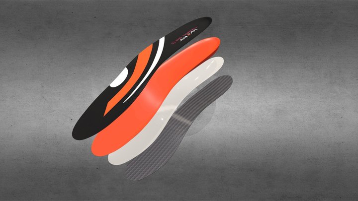 Orange_Shoe_insole_Thin 3D Model