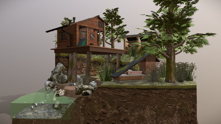 DAE Diorama - Forest Loner 3D Model