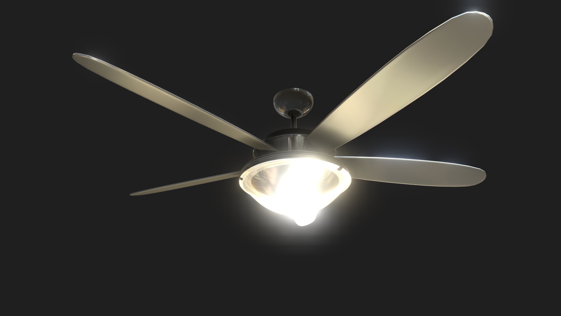 3D model HGP29409 - This is a 3D model of the HGP29409. The 3D model is about a ceiling fan with a light.