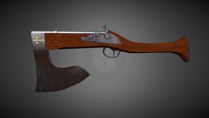 Axe Pistol 3D Model