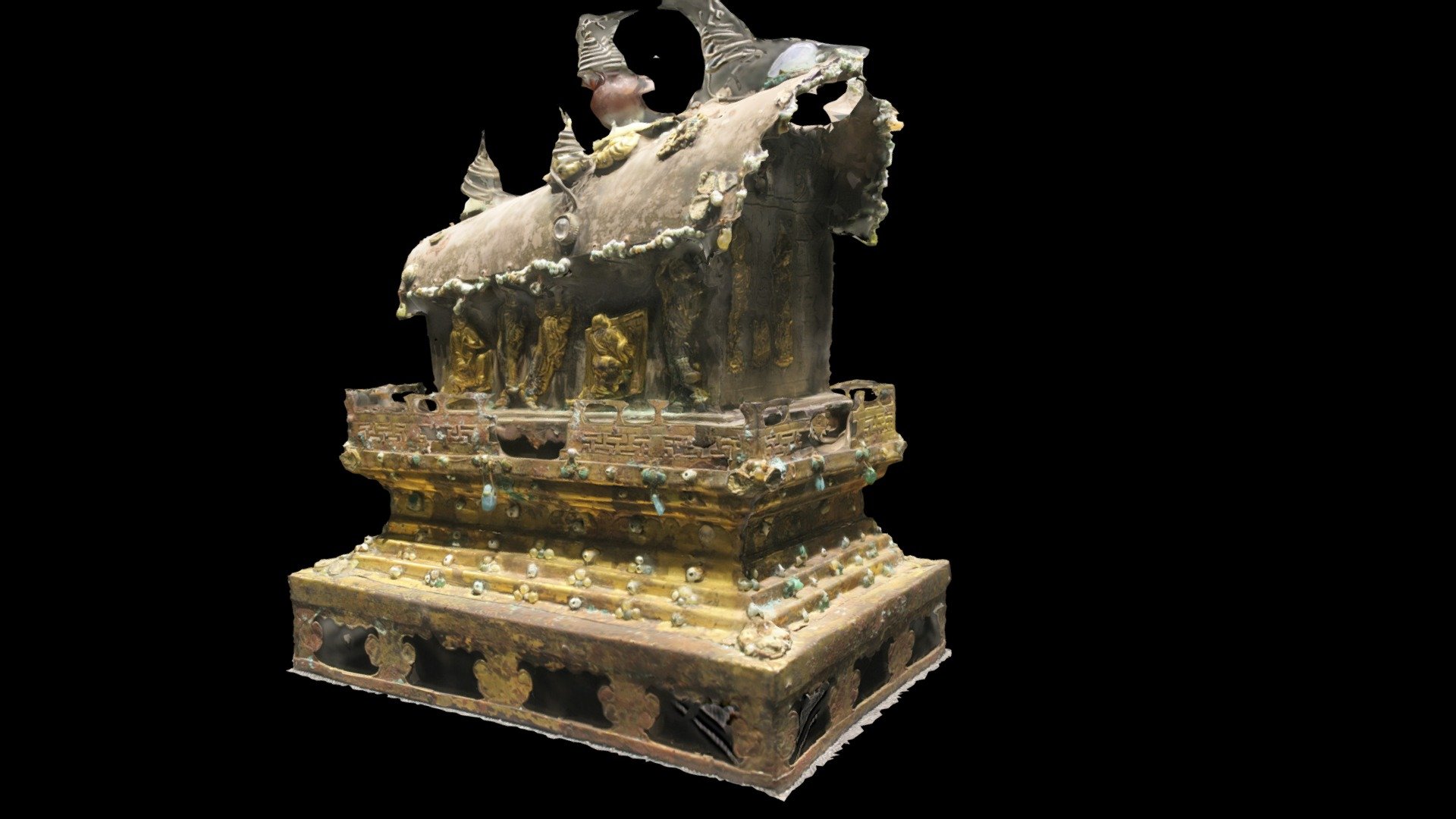 Gilt-bronze Buddhist reliquary, Qingshansi