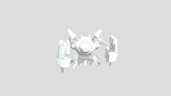 Mining Robot Walk Cycle 3D Model