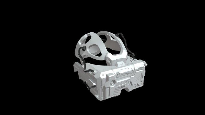 Futuristic VR headset 3D Model