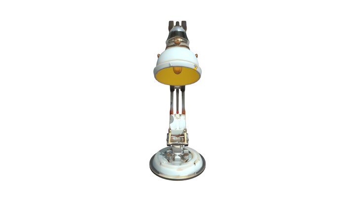 Industrial-style adjustable desk lamp 3D Model