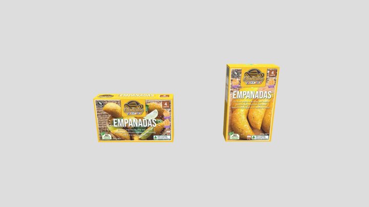 Empaque empanadas amarillo 3D Model