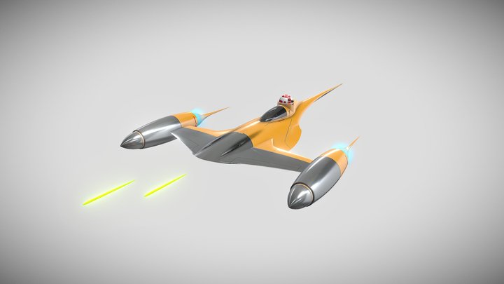 Starwars N-1 Starfighter 3D Model