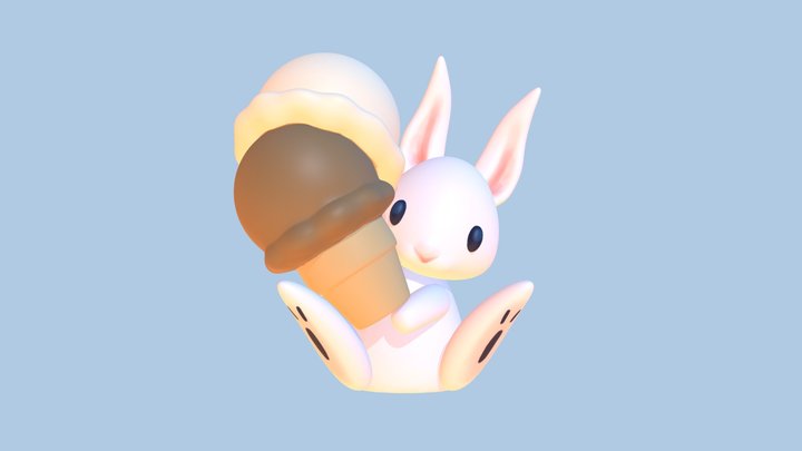 Icecream Bunny 3D Model