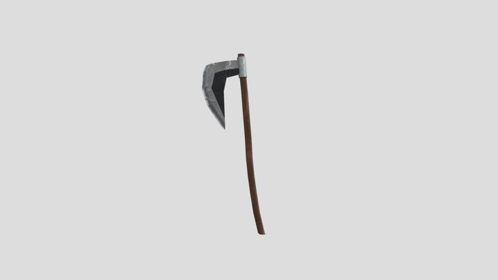 Broken Viking Axe 3D Model