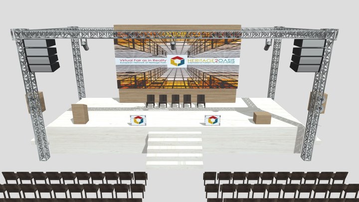 Stage Mock Up no walls 3D Model
